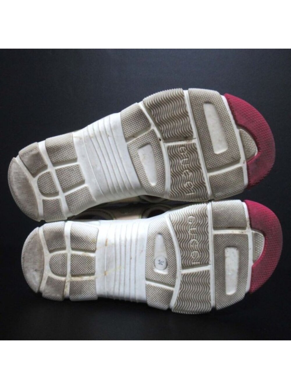 Gucci Mesh Velcro Sandals Size 34 Beige Multicolor - Picture 9 of 10